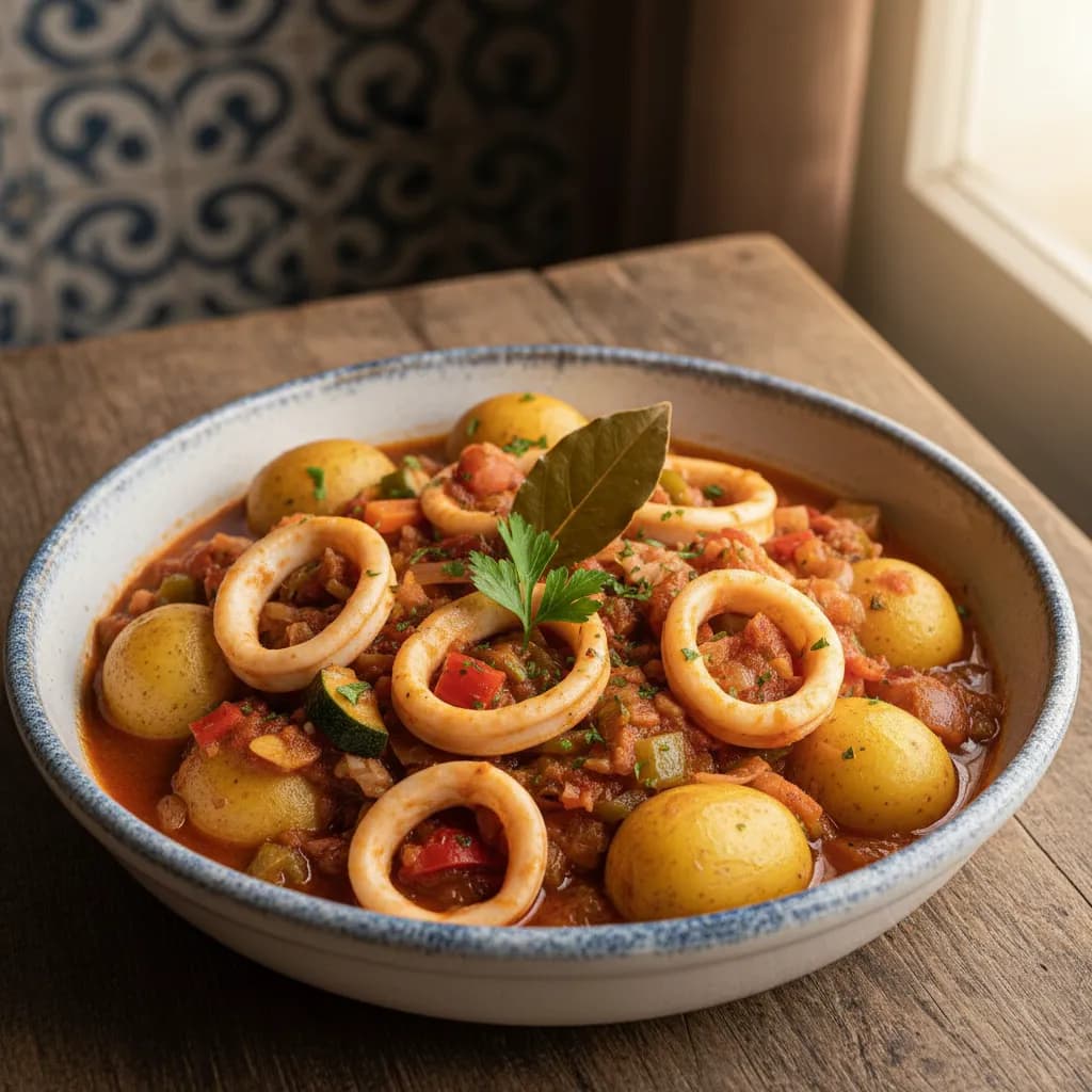 Jardineira de Lulas com Batatinhas Novas