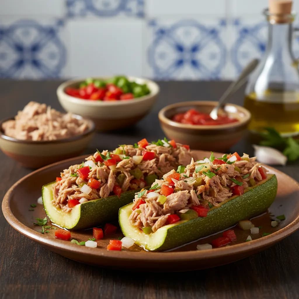 Curgete Recheada Com Atum