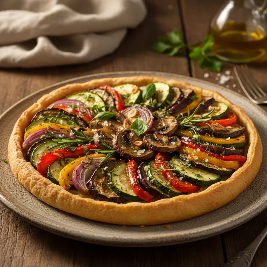 Tarte de Legumes Assados com Ervas Aromáticas