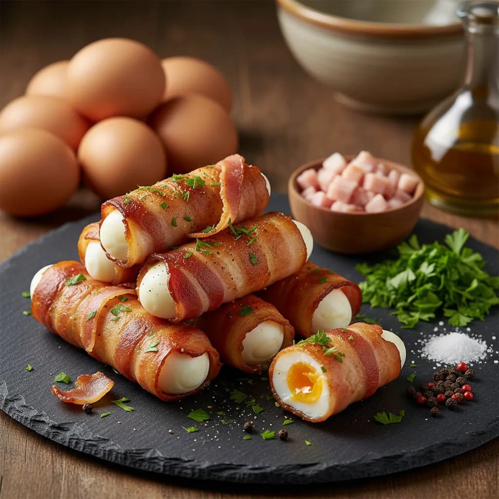 Receita Simples de Cocorotes (Ovos Cozidos com Bacon e Salsa)