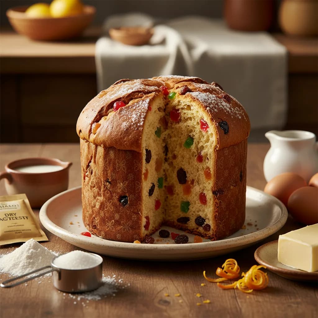 Panetone Com Frutas Cristalizadas e Passas