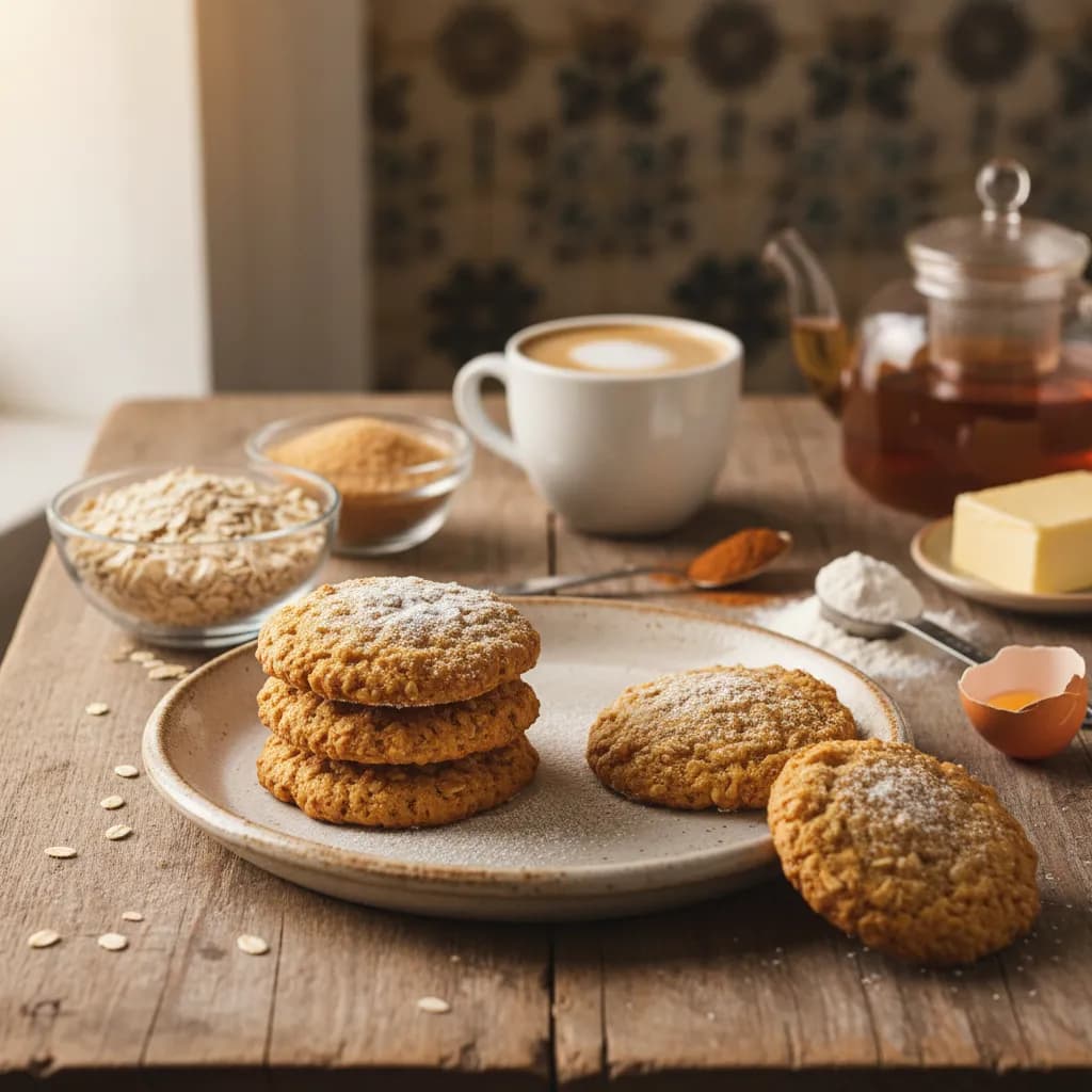 Bolachas de Flocos de Aveia com Canela