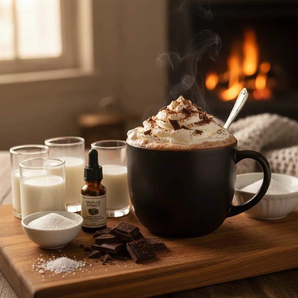 Chocolate Quente Cremoso com Chantilly Caseiro