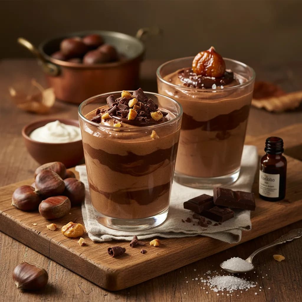 Mousse de Castanhas e Chocolate