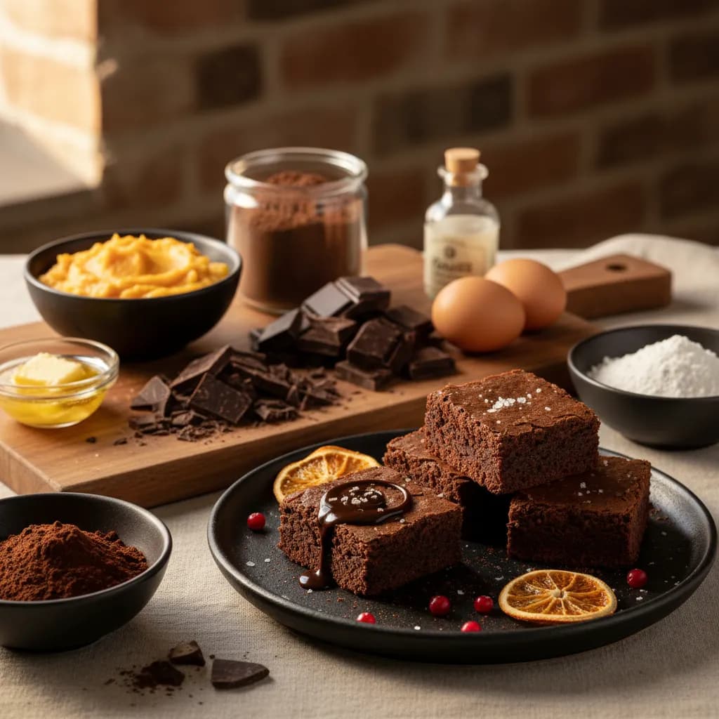 Brownies de Batata Doce e Chocolate Negro