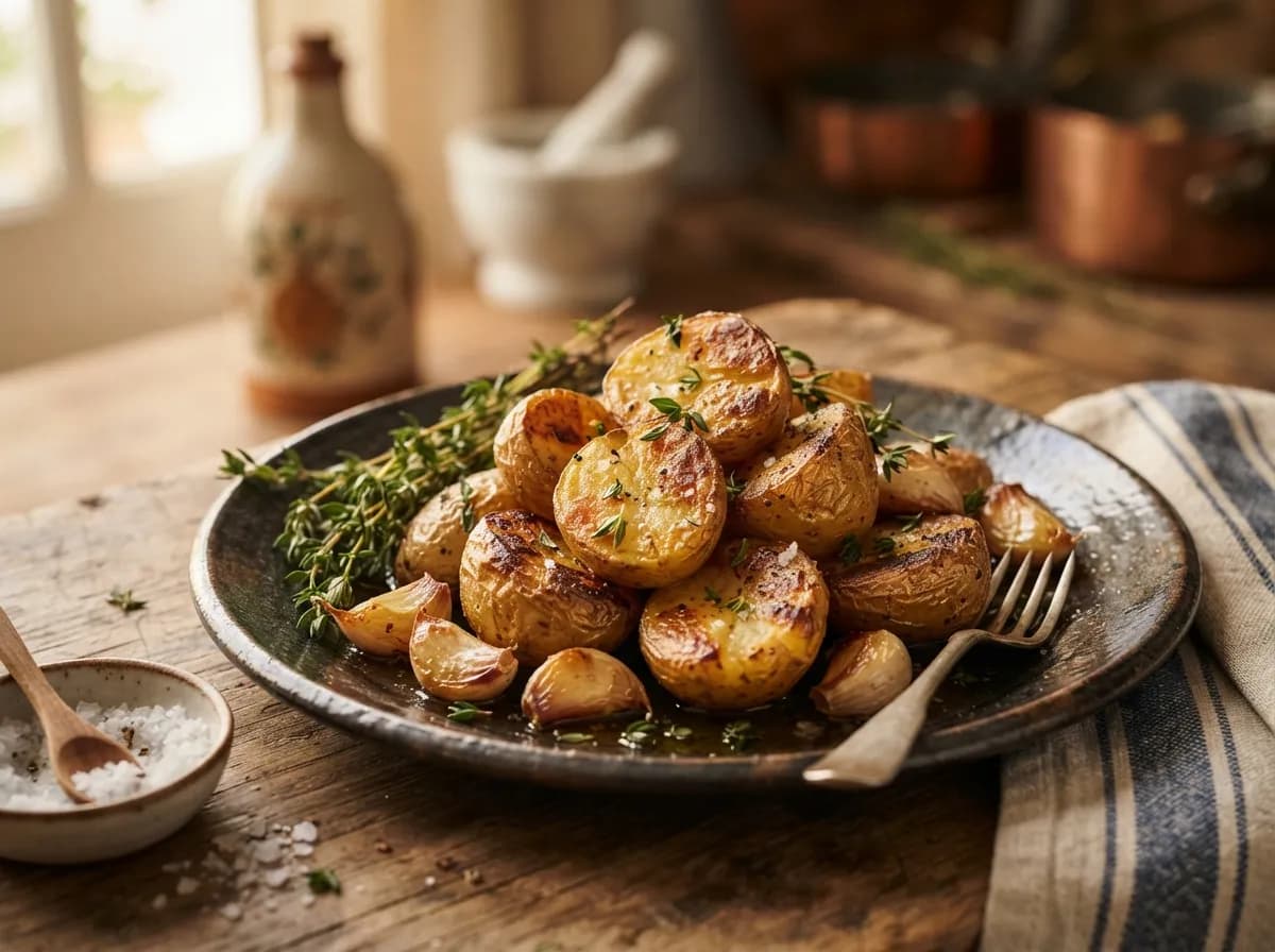 Batatas Assadas com Alho e Tomilho