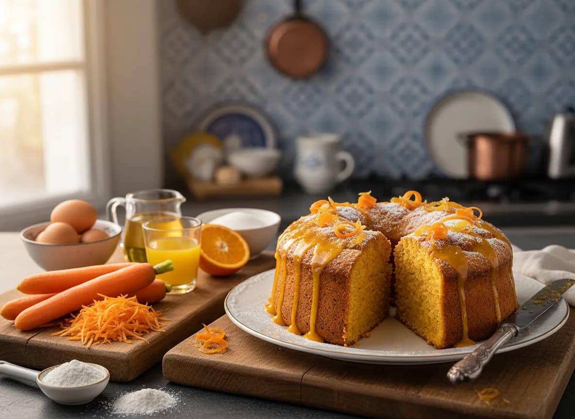 Bolo de Cenoura e Laranja Maravilhoso