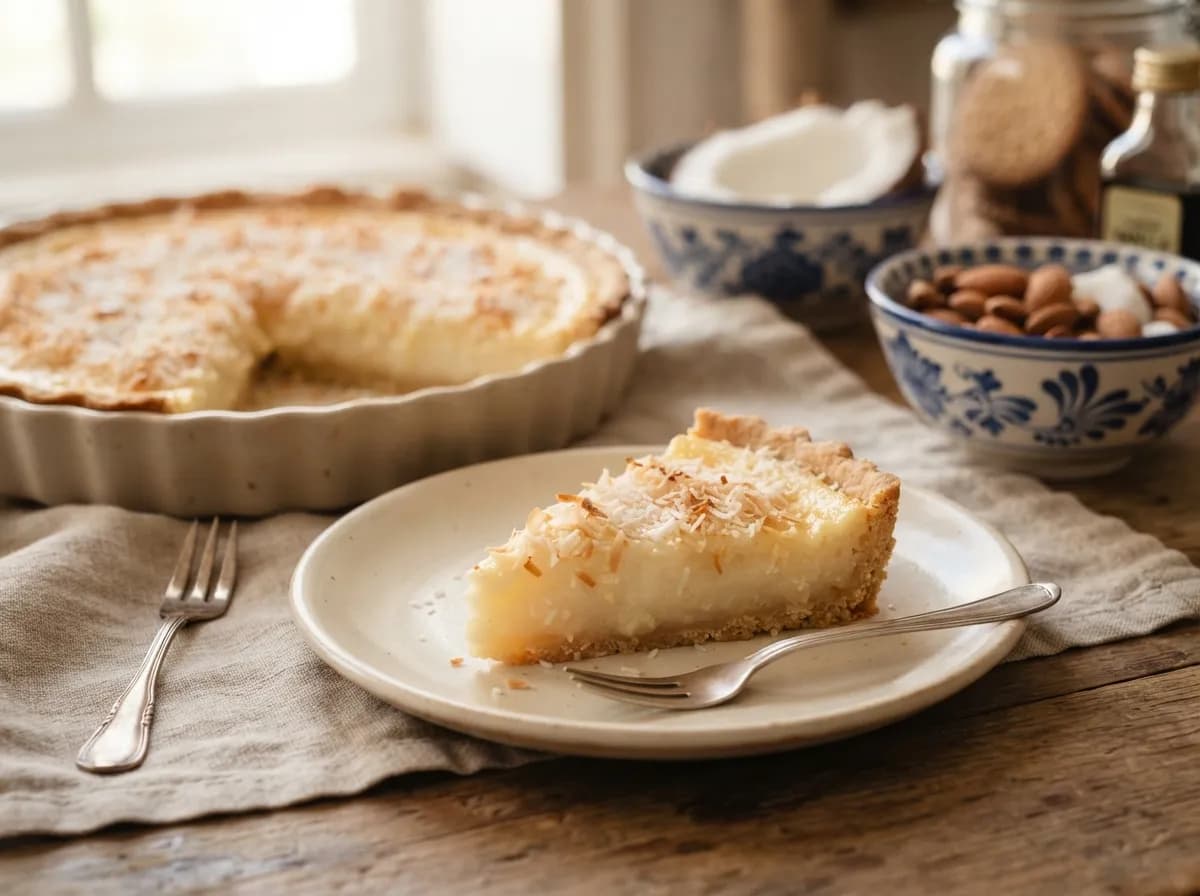Tarte Cremosa de Coco Muito Fácil de Fazer