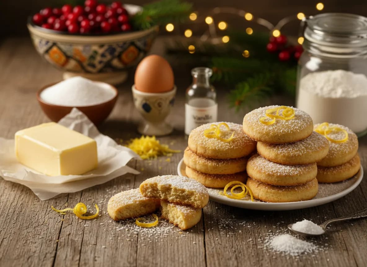 Bolachas de Natal com Coco e Limão