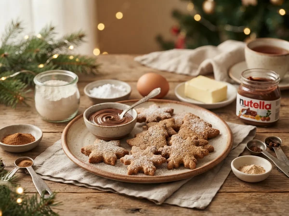 Bolachas de Natal de Nutella com Especiarias