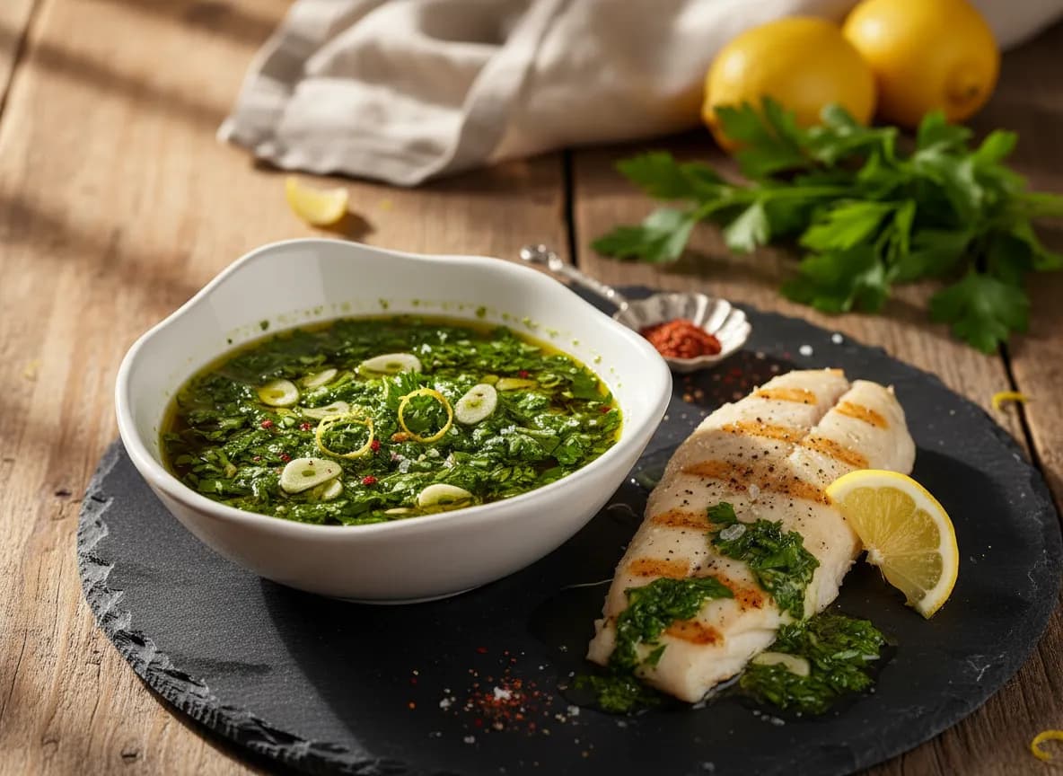 Molho de Salsa e Limão para Peixe Grelhado