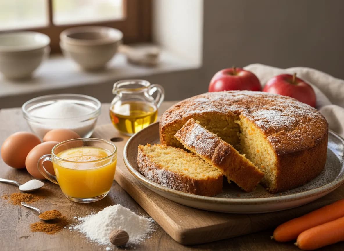 Bolo de Maçã e Cenoura
