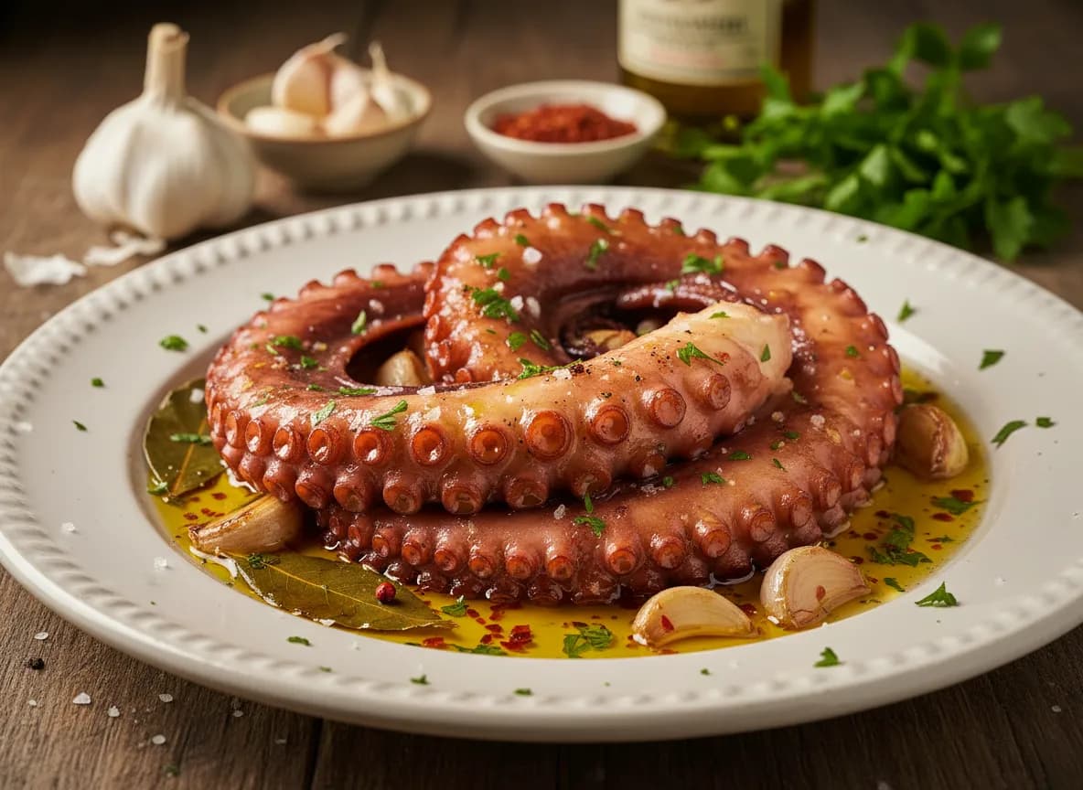Polvo no Forno ao Alho e Azeite