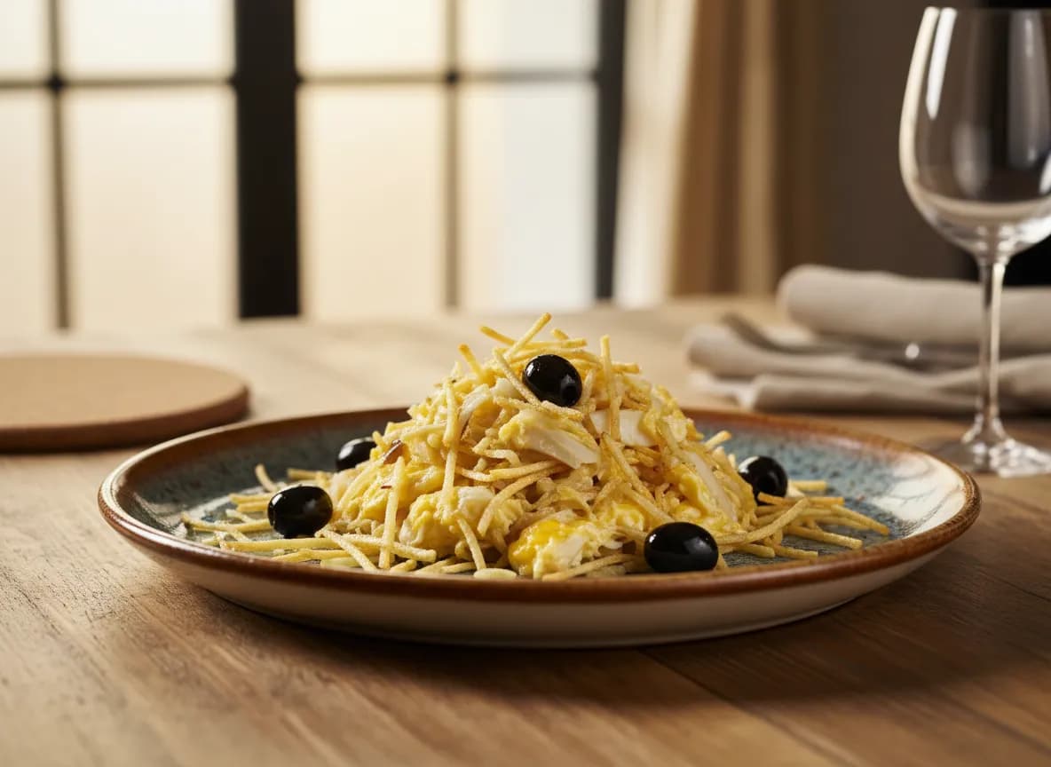 Bacalhau à Brás com Leite Opcional