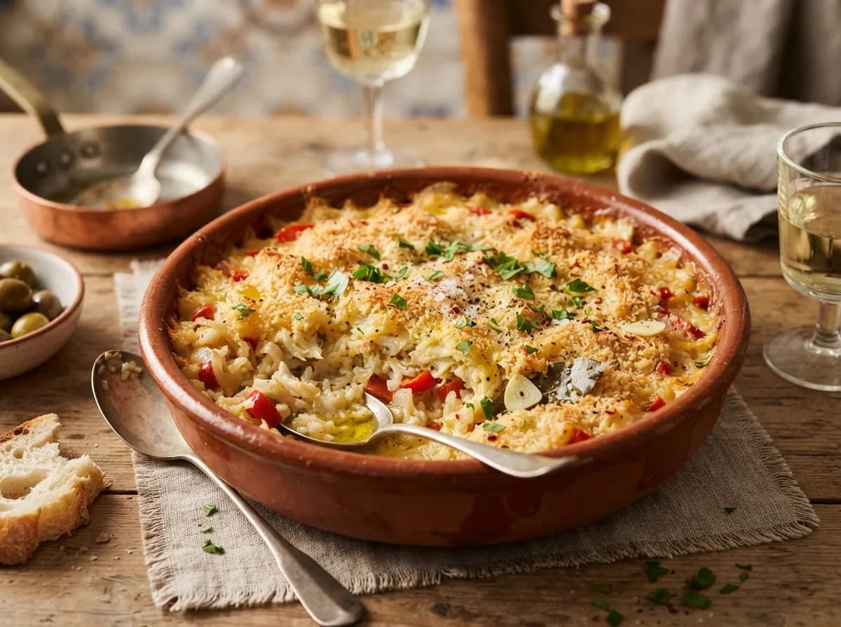 Arroz de Bacalhau no Forno