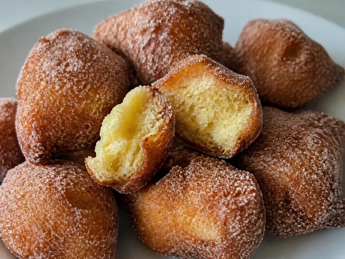 Pormenor de uma porção de A Melhor Receita De Sonhos De Natal