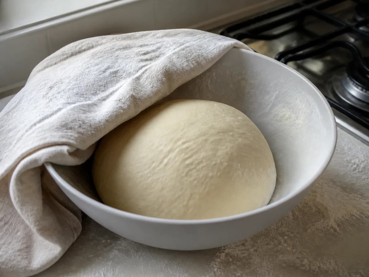 Preparação de Pão Caseiro para o Fogão durante a confeção