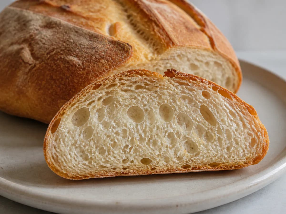Pormenor de uma porção de Pão Caseiro para o Fogão