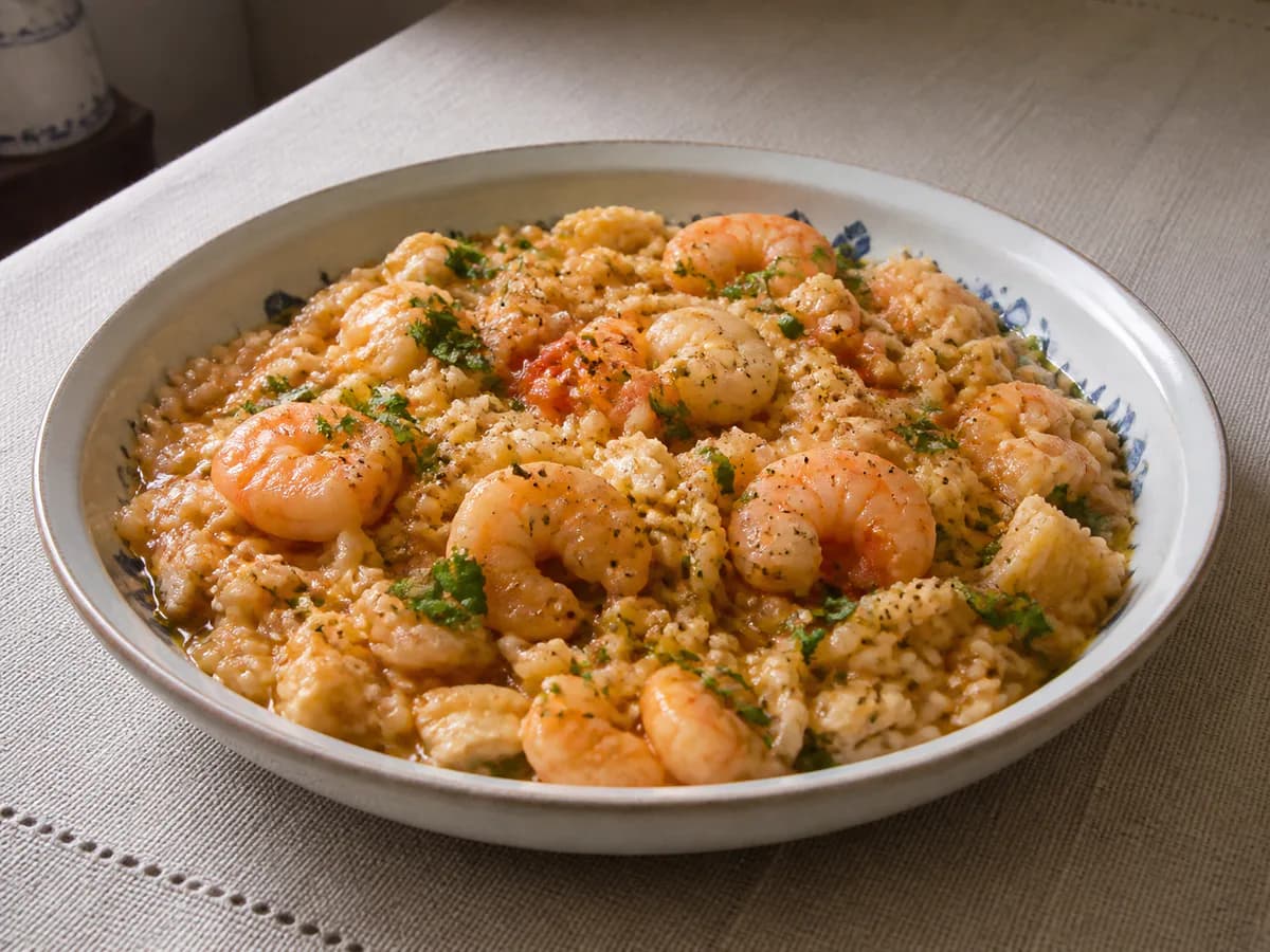Arroz de Bacalhau e Camarão