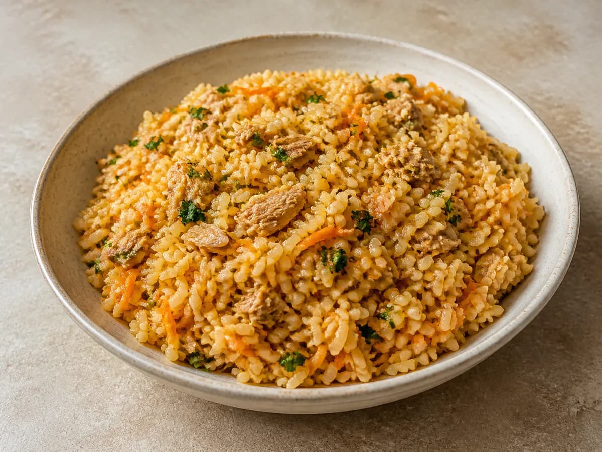Arroz de Cenoura com Atum