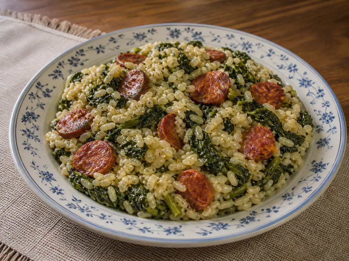 Arroz de Chouriço e Grelos