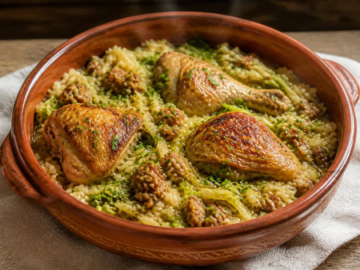 Arroz de Frango com Farinheira e Couve