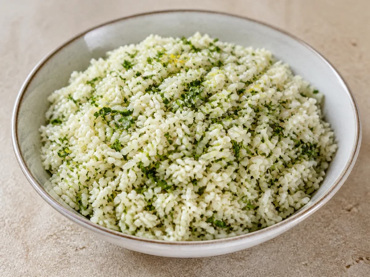 Arroz de Limão, Coco e Ervas Aromáticas