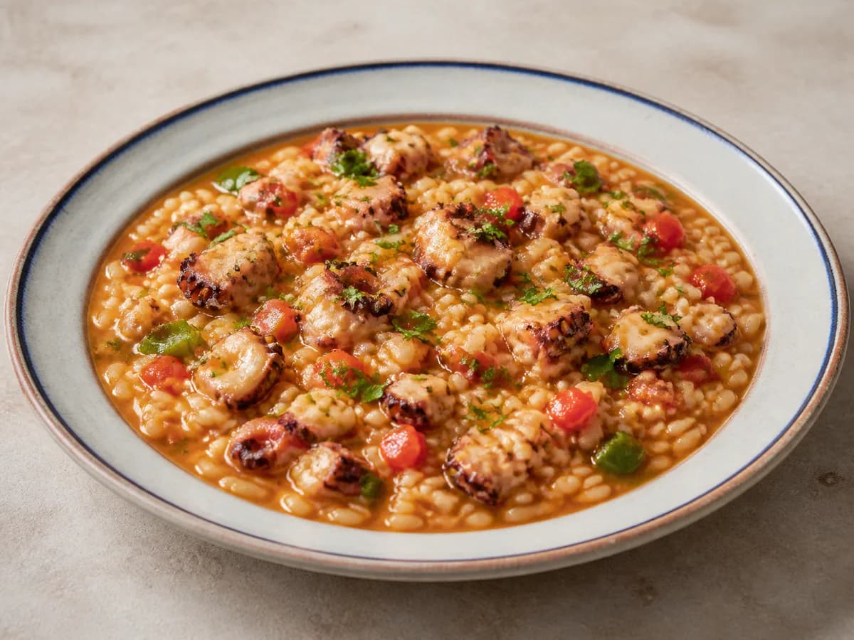 Arroz de Polvo com Tomate e Vinho Branco