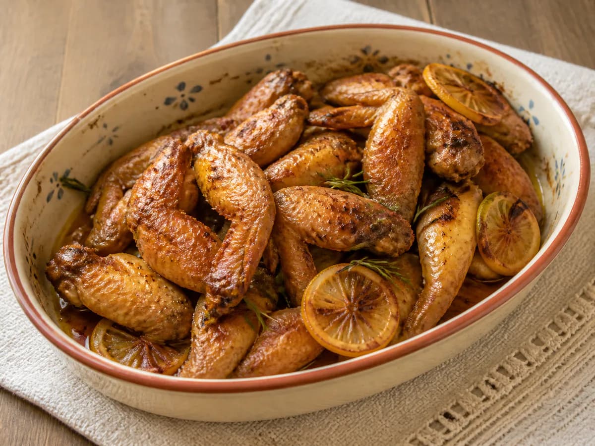 Asinhas de Frango Assadas com Molho de Cerveja
