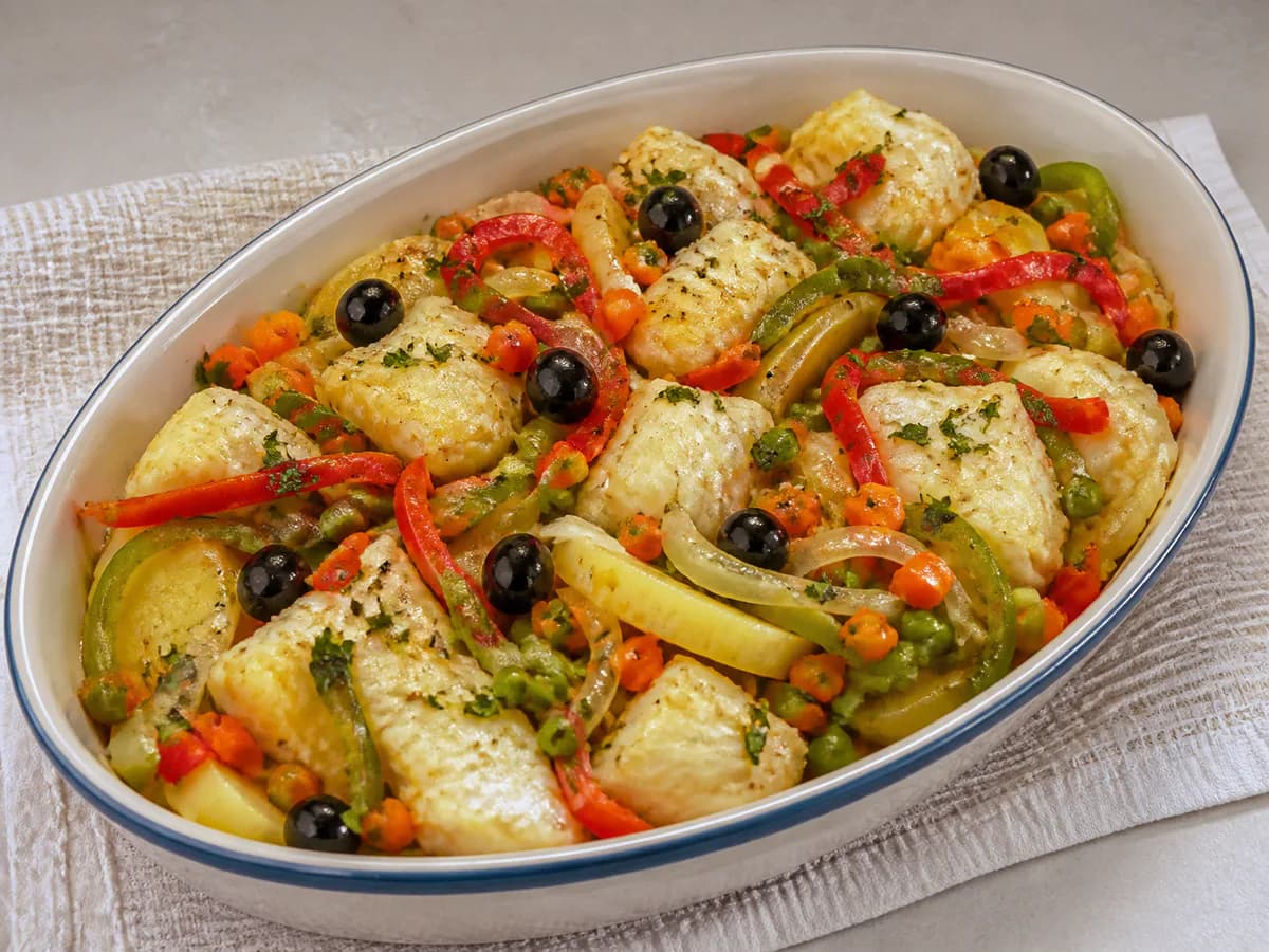 Bacalhau Colorido à Portuguesa