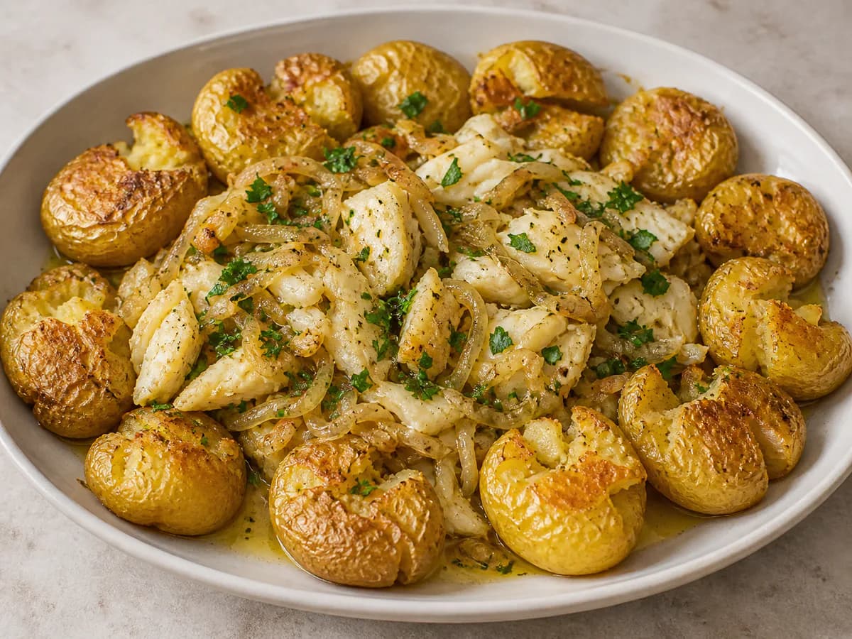 Bacalhau à Lagareiro com Batatas a Murro