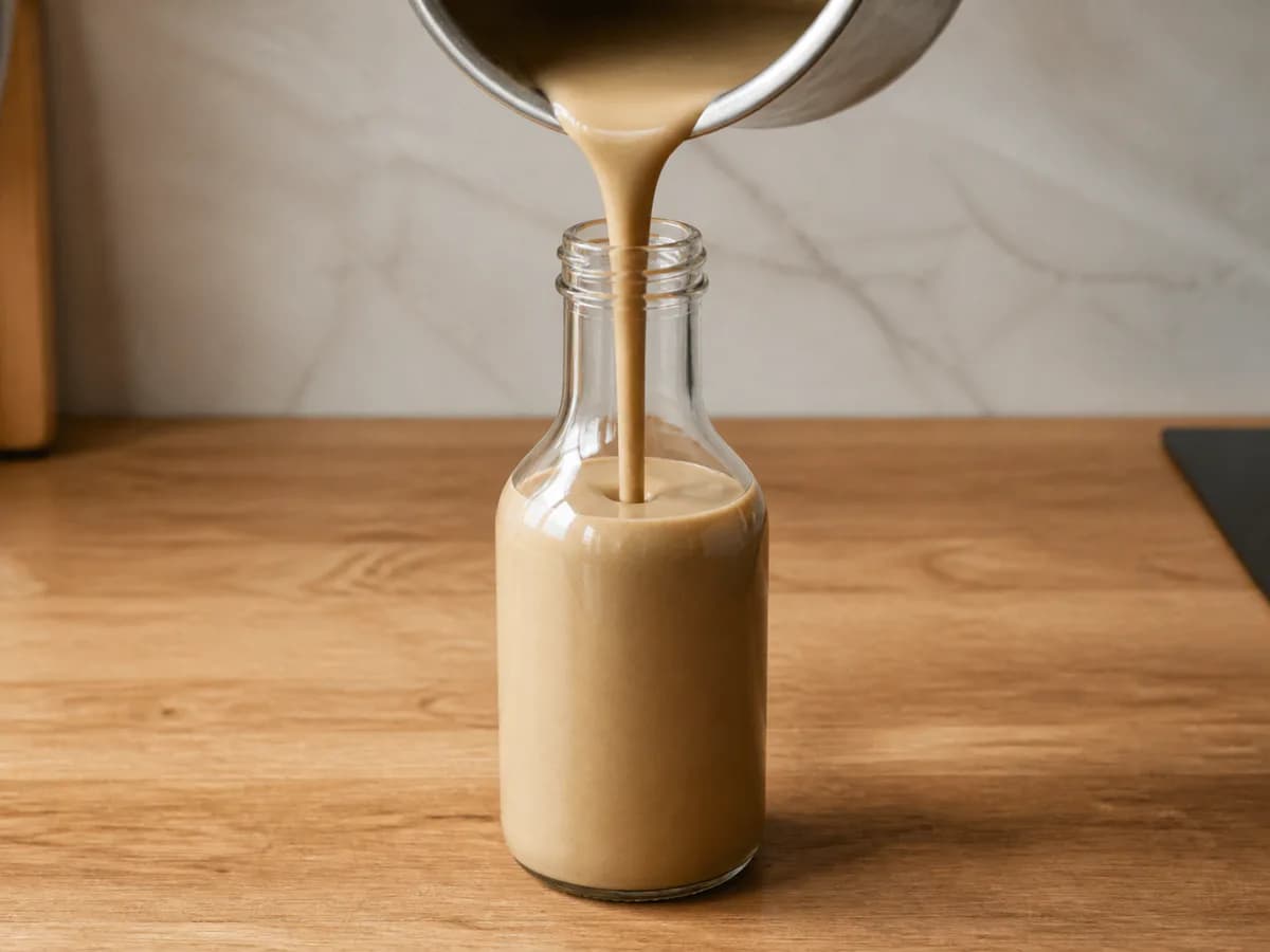 Preparação de Baileys Caseiro à Portuguesa (Bimby) durante a confeção