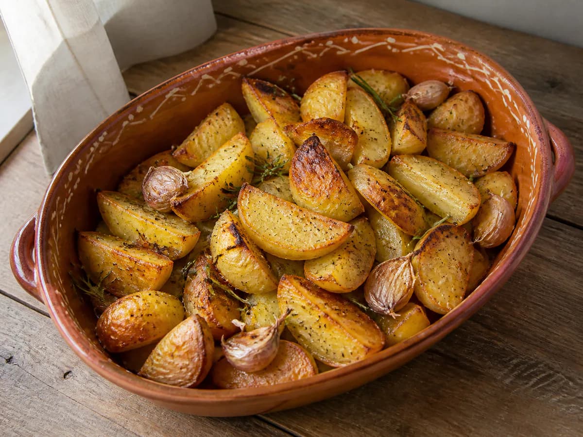 Batatas Douradas no Forno - Um Acompanhamento Perfeito