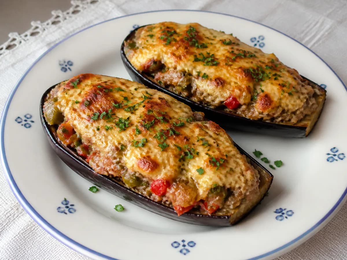 Beringelas Recheadas com Atum