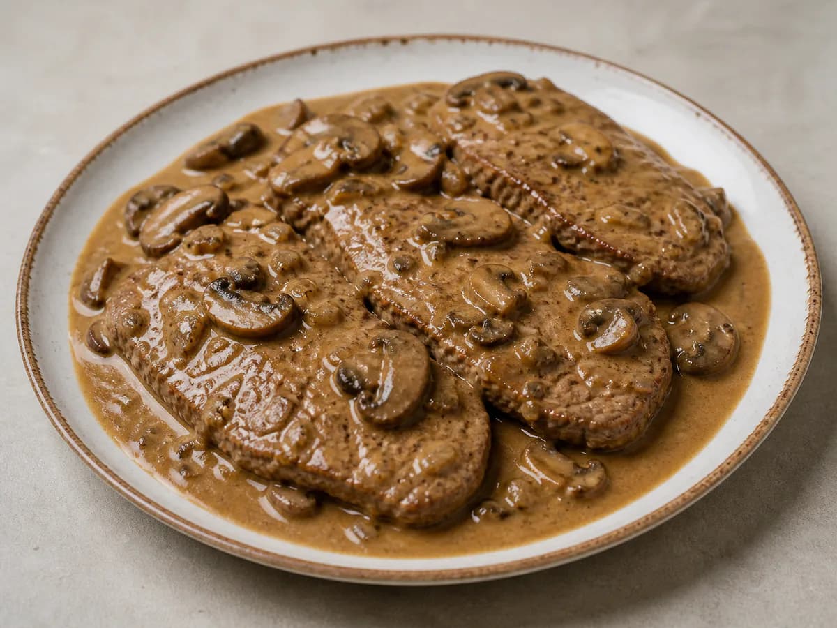 Bifes ao Café com Cogumelos