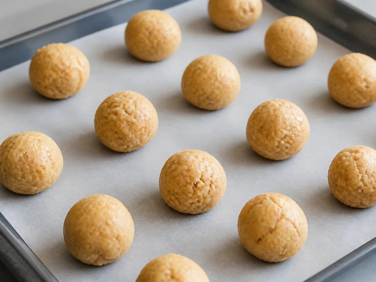 Preparação de Biscoitos de Amendoim durante a confeção