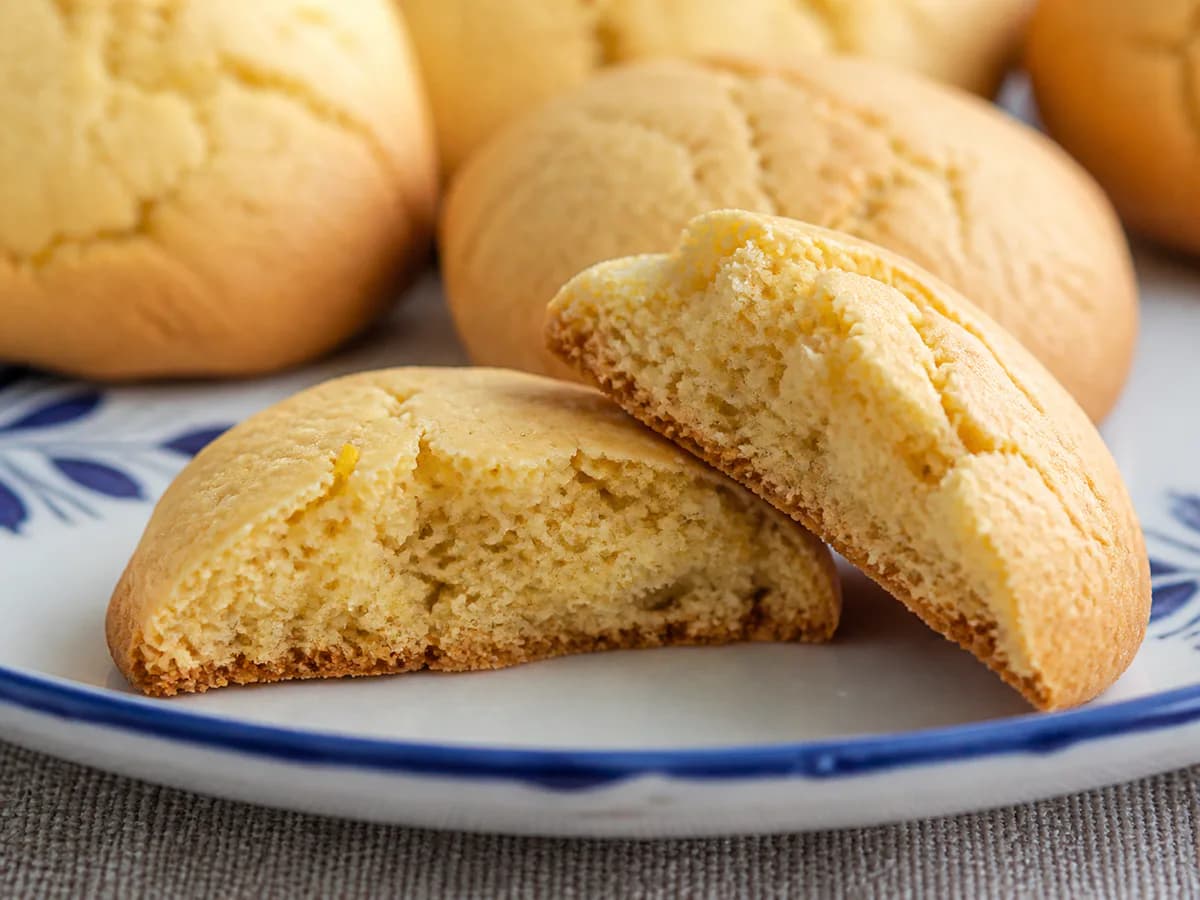 Pormenor de uma porção de Biscoitos de Azeite