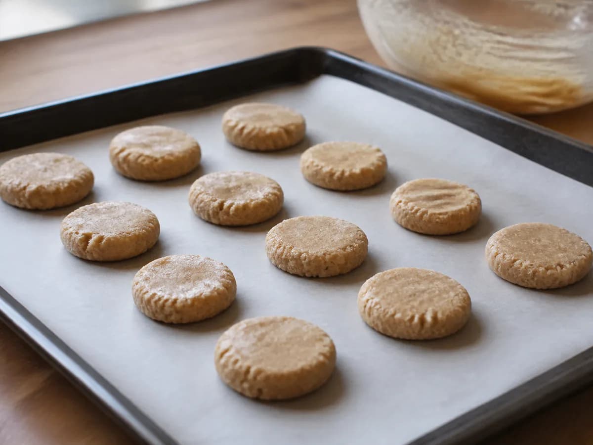 Preparação de Biscoitos de Castanha durante a confeção