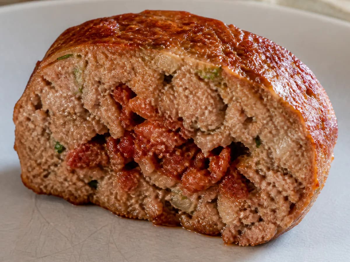 Pormenor de uma porção de Bola de Carnes Fofinha