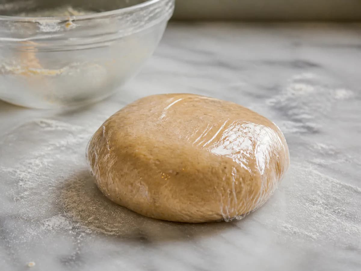 Preparação de Bolachas de Canela Caseiras durante a confeção