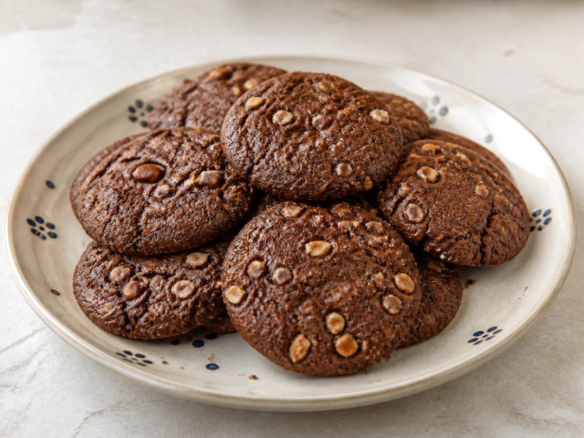 Bolachas de Chocolate com Pinhões
