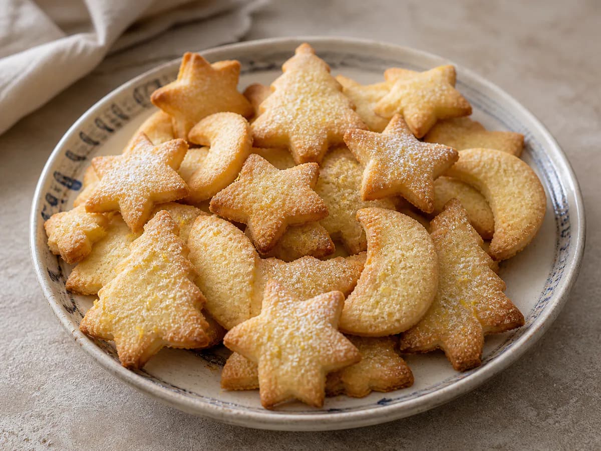 Bolachas de Natal com Coco e Limão