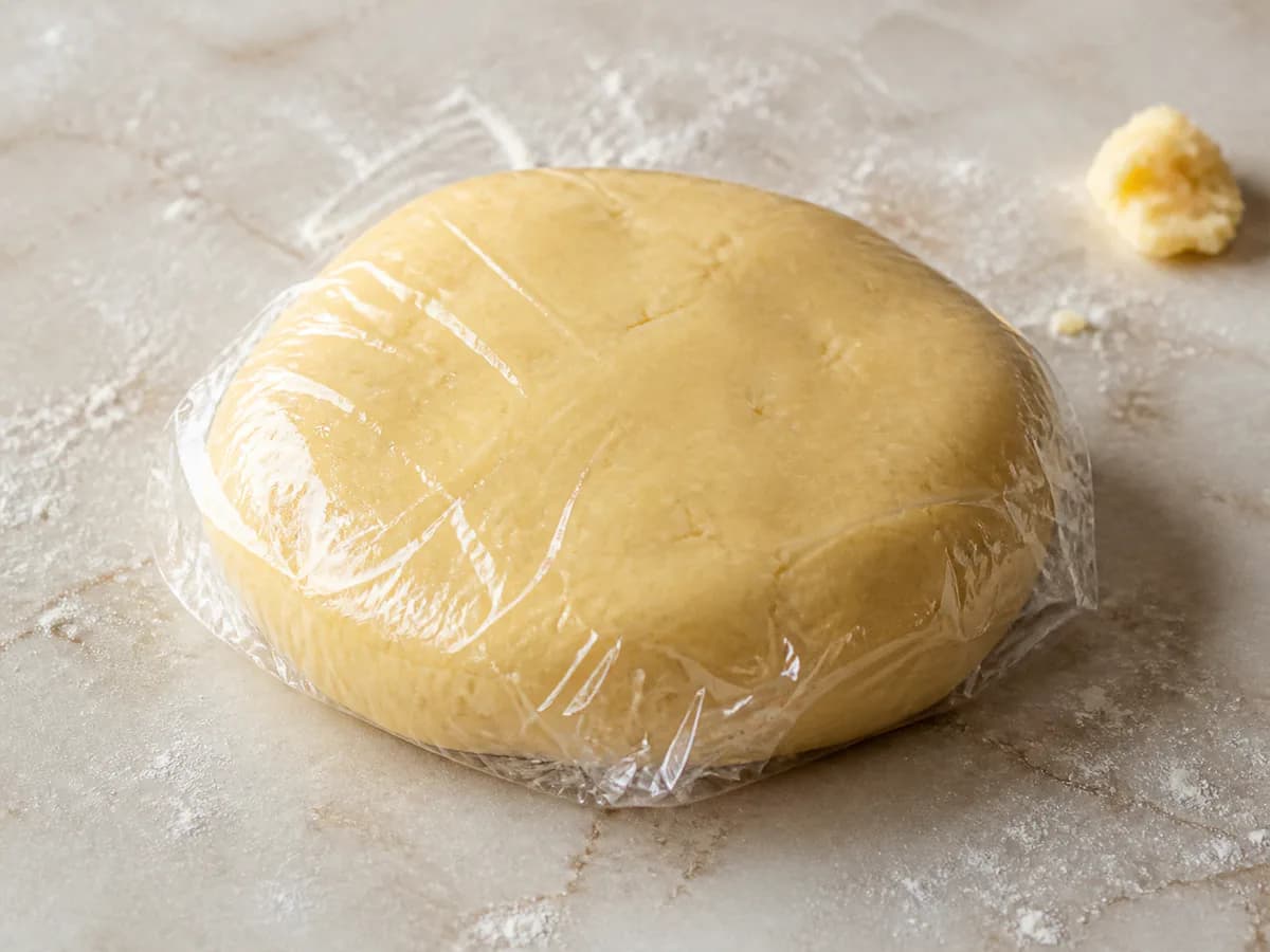 Preparação de Bolachas Simples de Natal durante a confeção