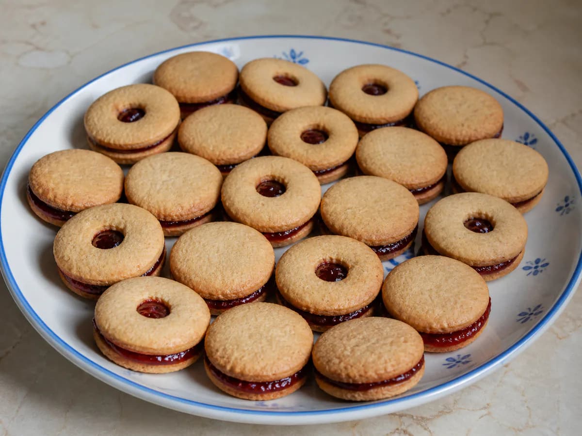 Bolachinhas Amanteigadas de Gengibre com Marmelada