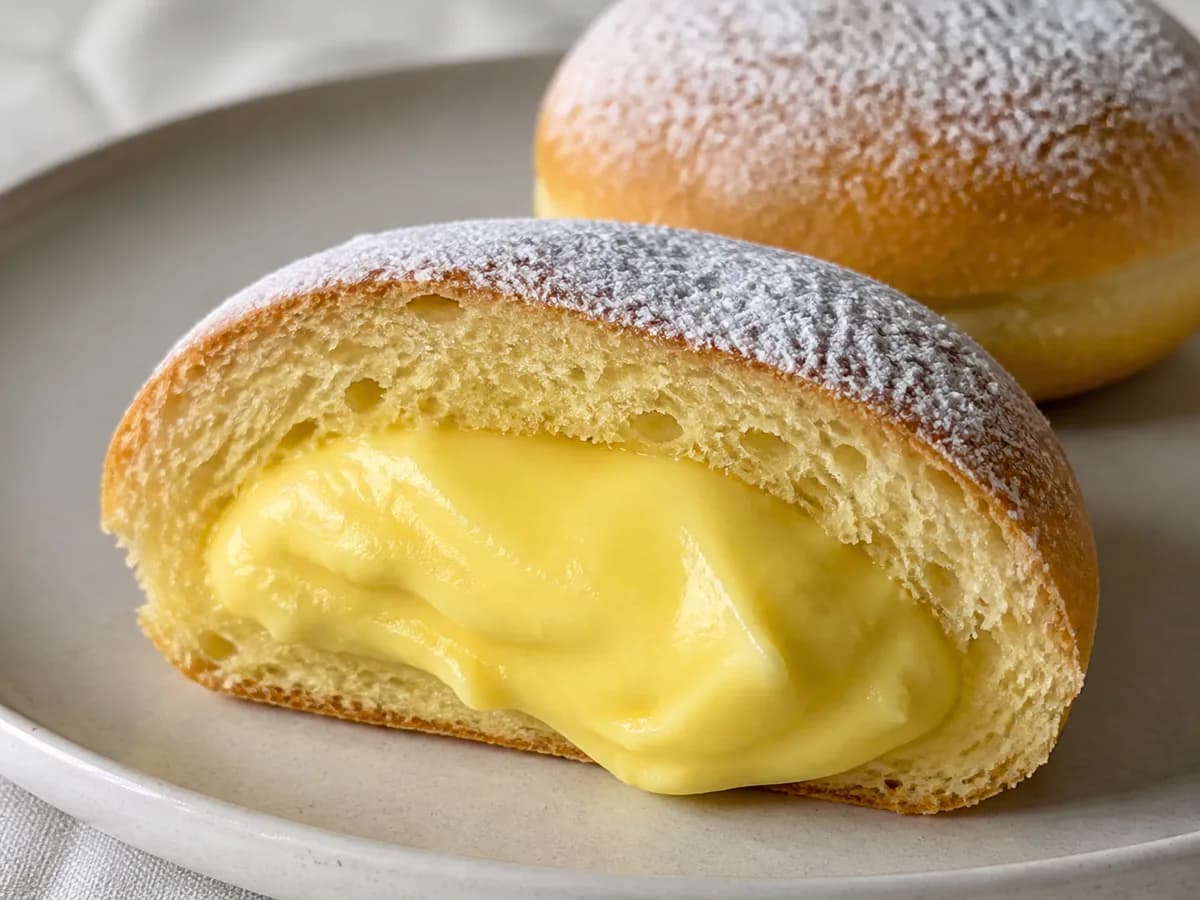 Pormenor de uma porção de Bolas de Berlim Assadas no Forno