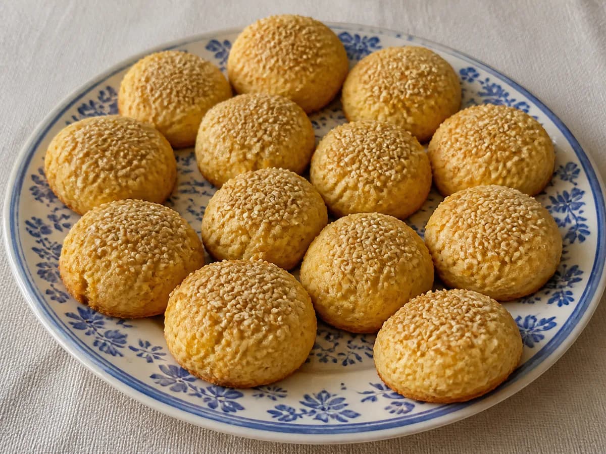 Bolinhos de Sésamo com Laranja