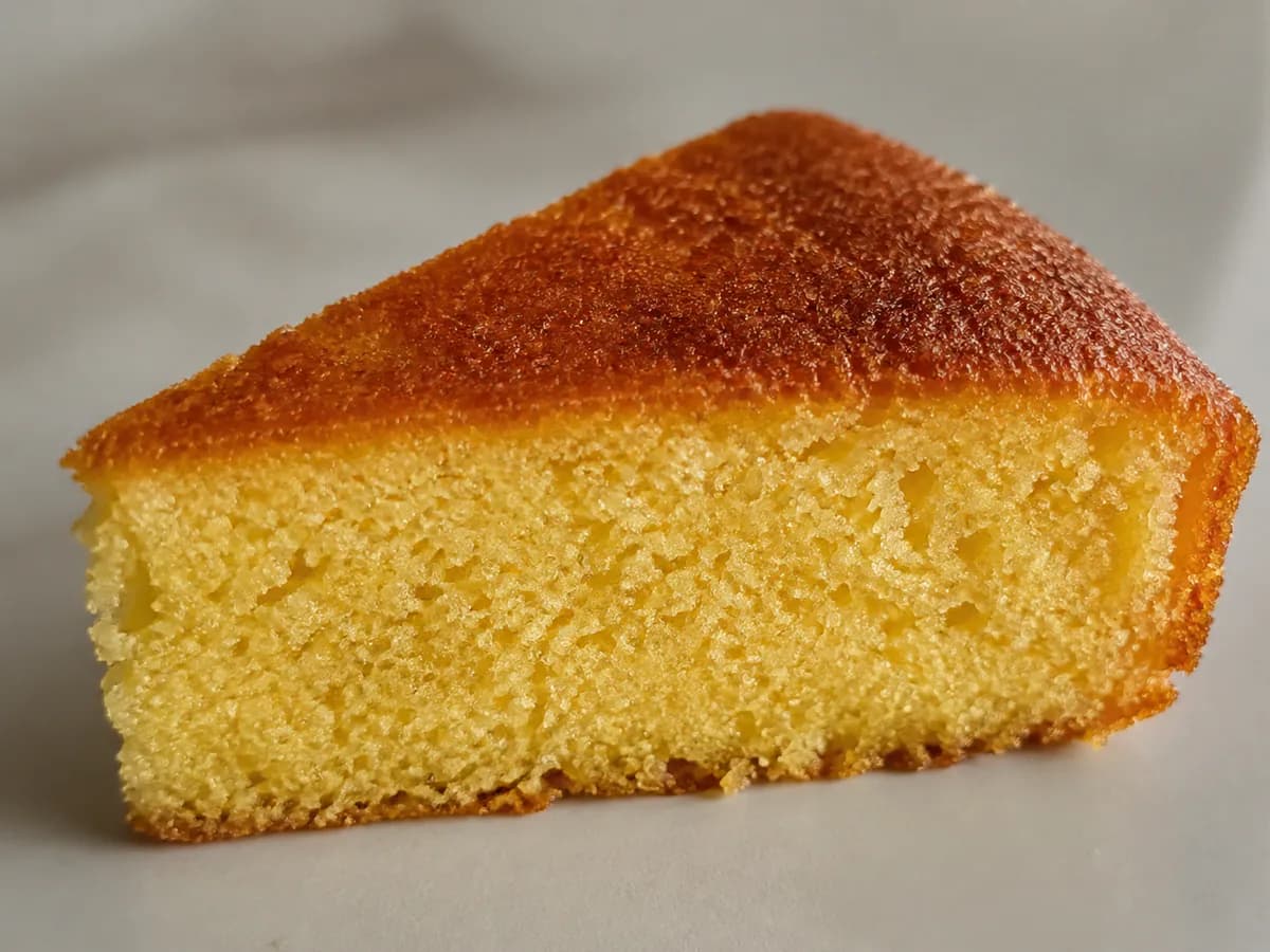 Pormenor de uma porção de Bolo Beirão