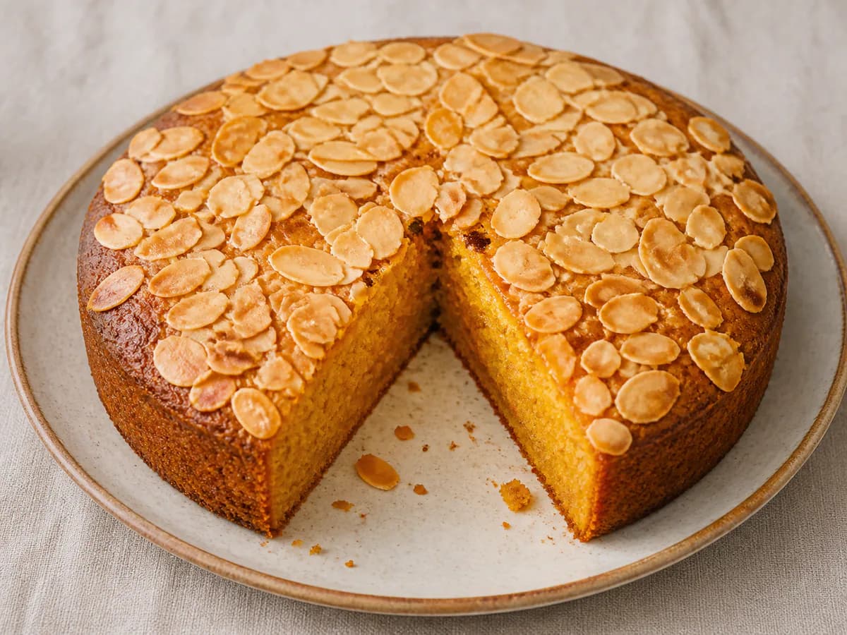 Bolo de Cenoura e Amêndoa