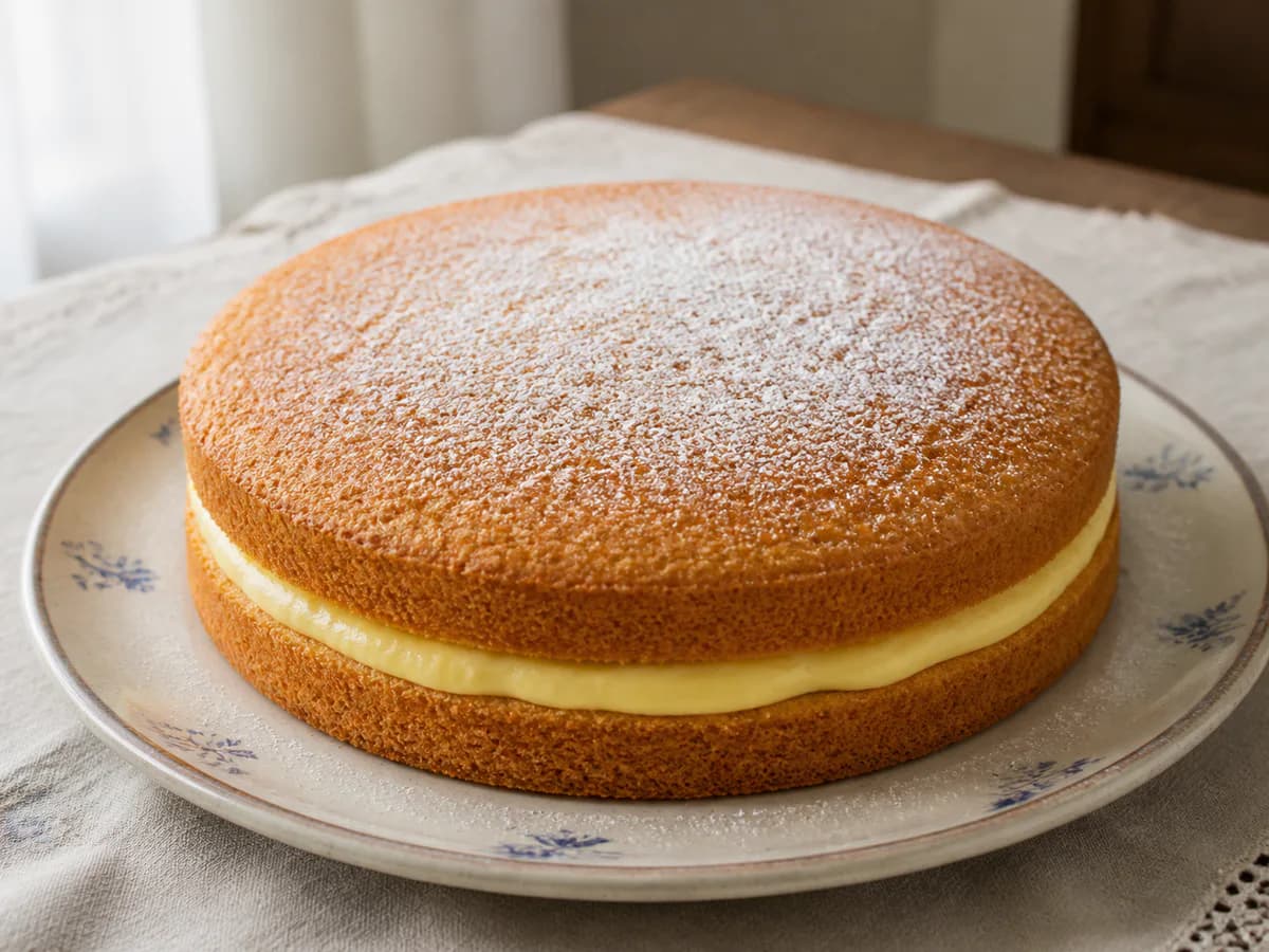 Bolo de Amêndoa com Creme Pasteleiro
