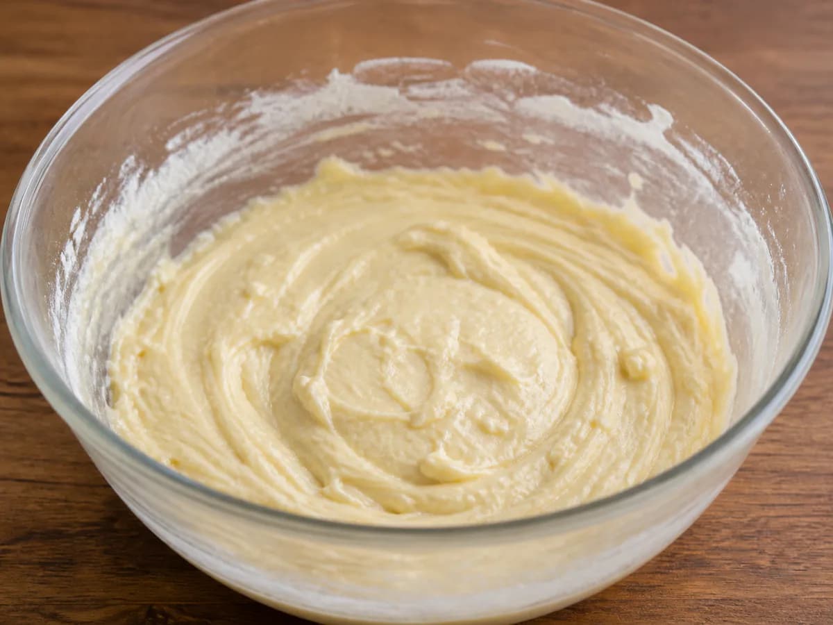 Preparação de Bolo de Ananás e Caramelo durante a confeção